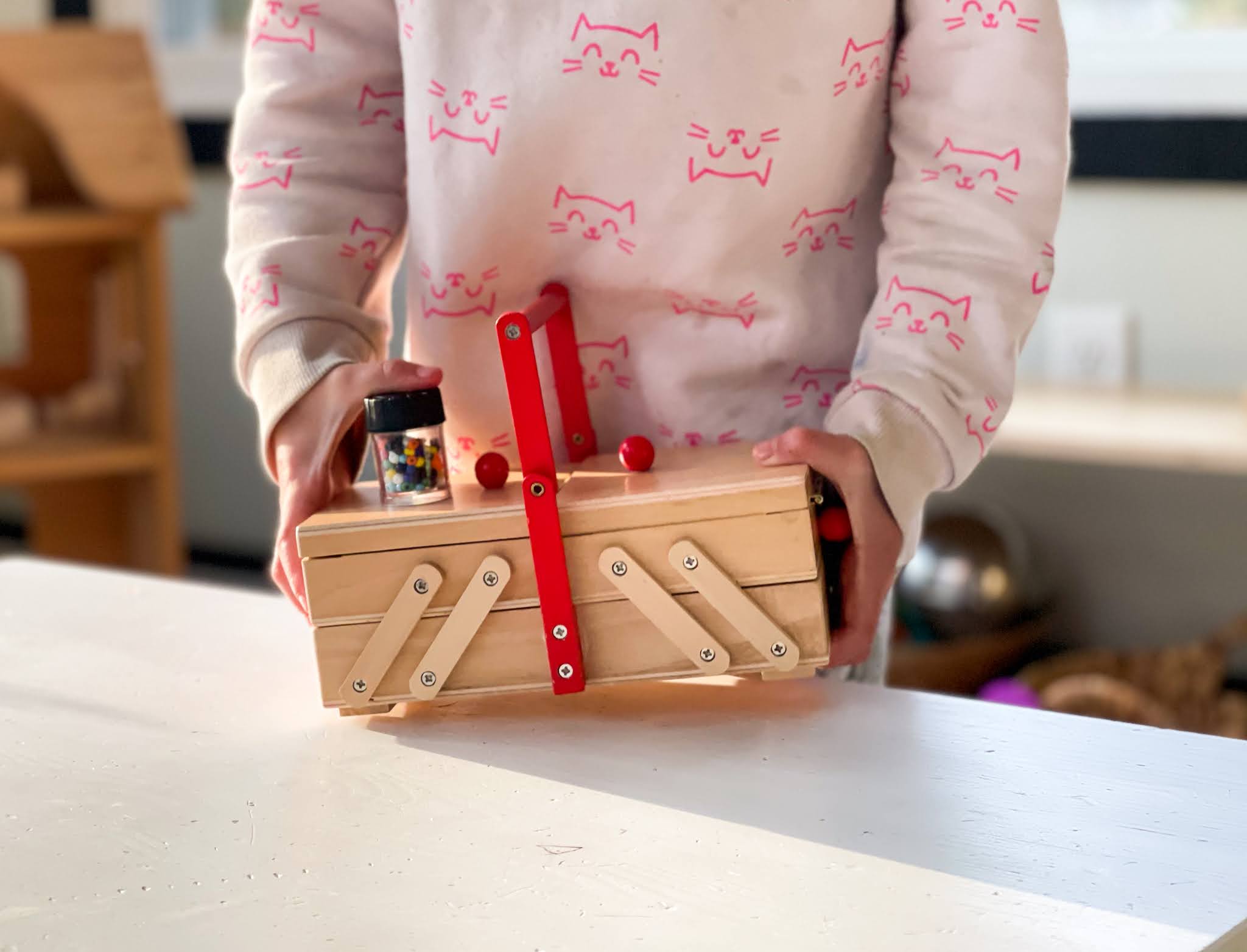 Montessori Activity Sewing Box for Kids